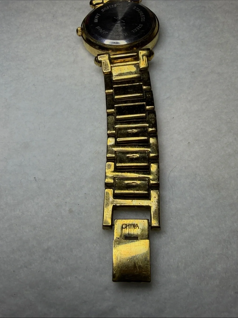 Gold-Tone Women's Crystal Accent Bracelet Watch